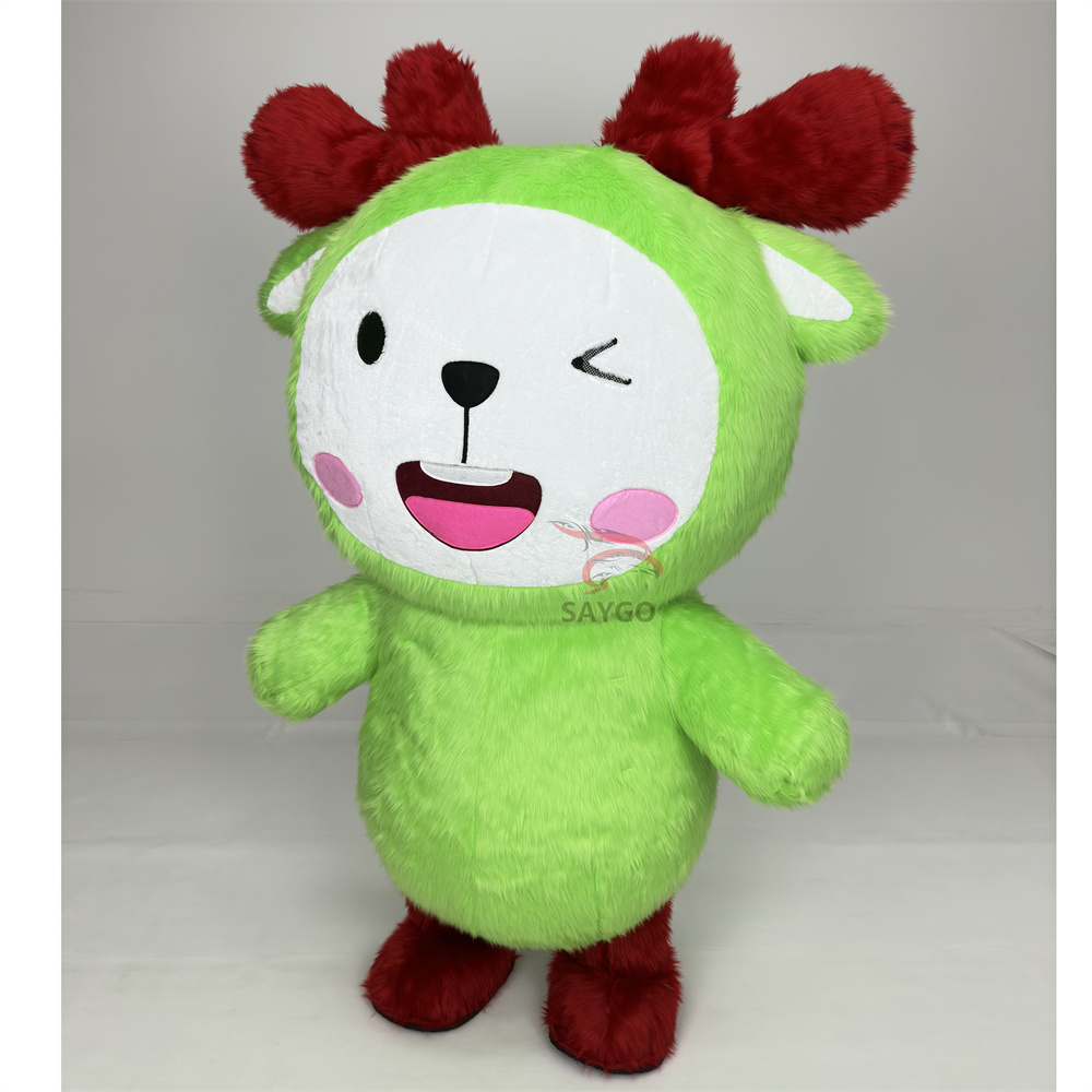 Party Decor Performance Suits Inflatable Pink Elf Deer Plush Bear Cute Mascot Costumes Commercial Cosplay Giant Walking Dresses