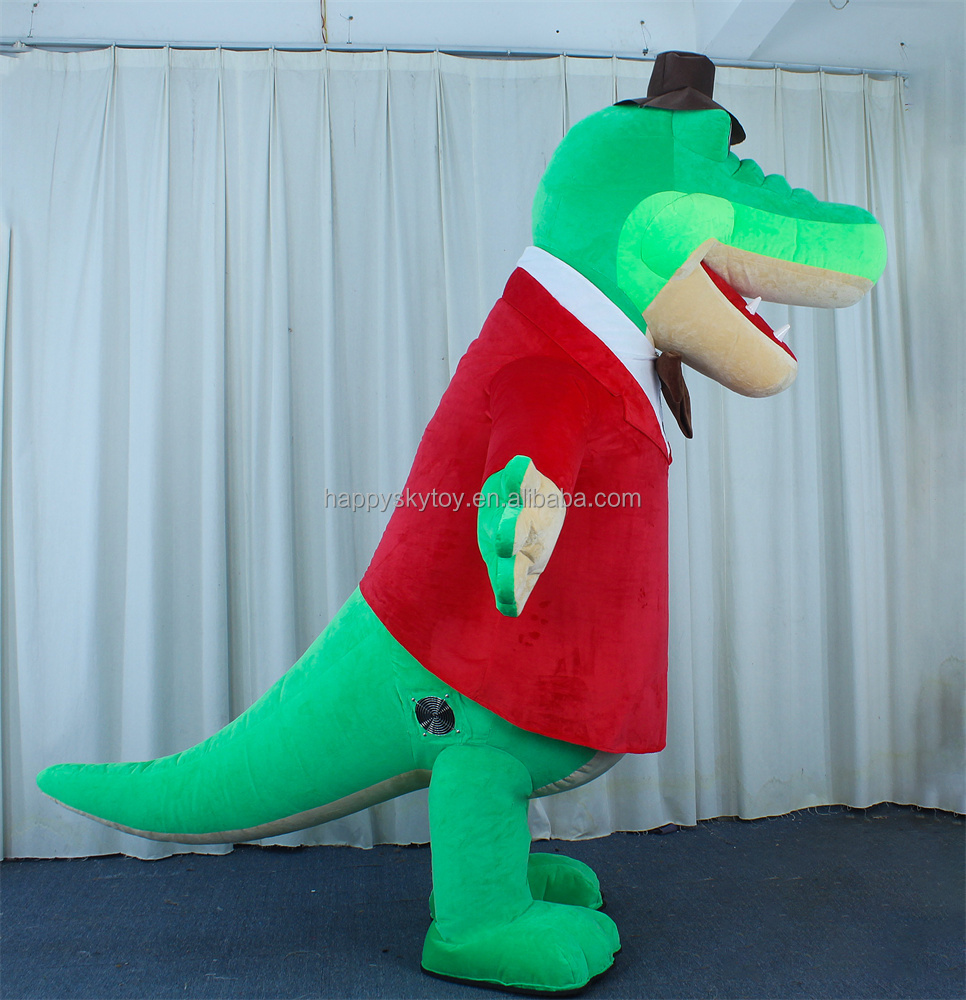 MOQ 1 Inflatable Mascot Costume 2m Crocodile Custom Cosplay Mascotte Theme Fancy Dress Carnival