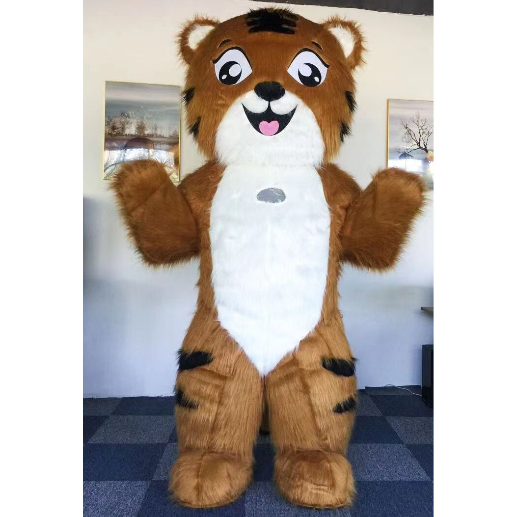Hot Selling Unisex Giant Inflatable Tiger Mascot Costume Festival Advertising Suit for Adults Mobile Walking Dress