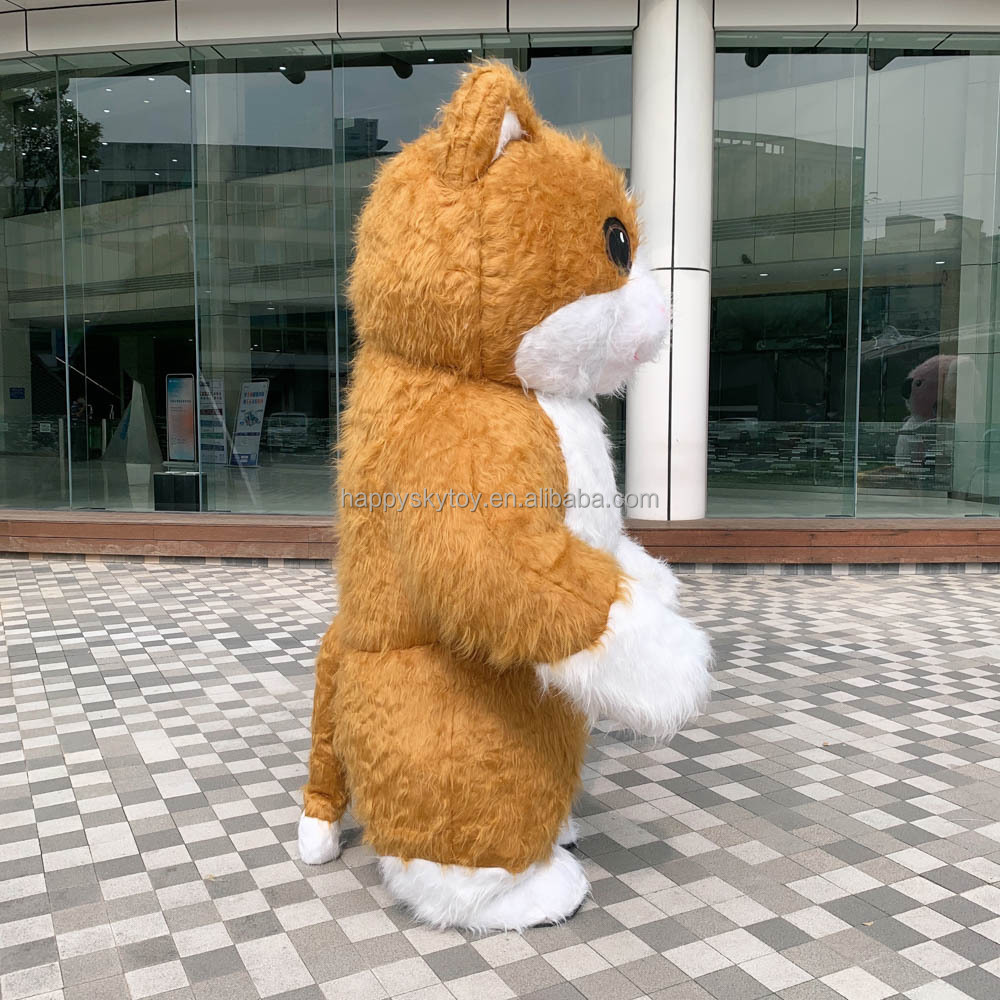 HI High Quality Giant Plush Lucky Cat Inflatable Mascot Costume for Adults for Parties and Cosplay Cartoon Theme