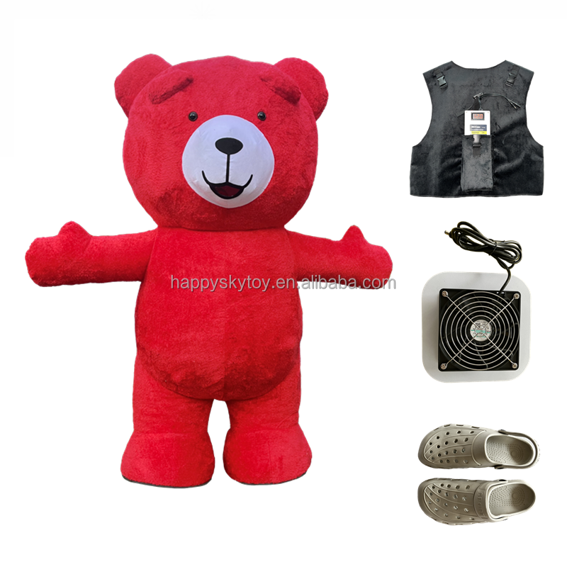 Custom 2m/2.6m Inflatable Giant Teddy Bear Mascot Costume Koala Walking Cosplay for Adults for Halloween Parties