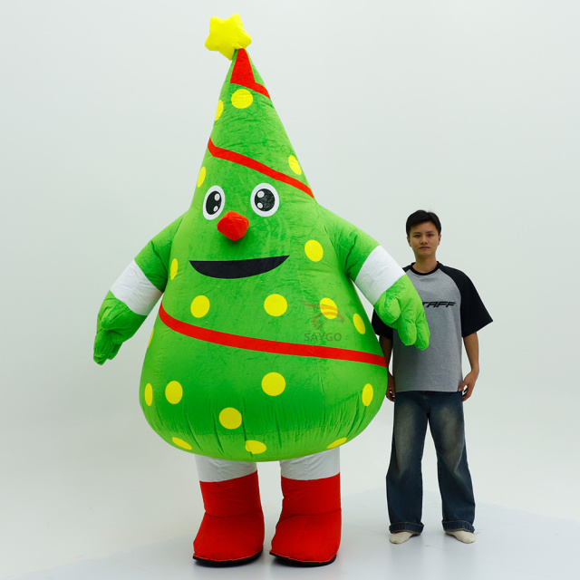 Inflatable Christmas Tree Mascot Costume Cartoon Character Snowman Christmas Tree Gingerbread Man for Party Stage Show,Big Mascot,Professional Inflatable Christmas Mascot Costume Cartoon Character Snowman Christmas Tree Gingerbread Man for Party Stage Show