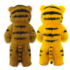 Cute Hot Selling Large Size Cartoon Lovely Animal Furry Inflatable Tiger Mascot Costume for Amusement Park