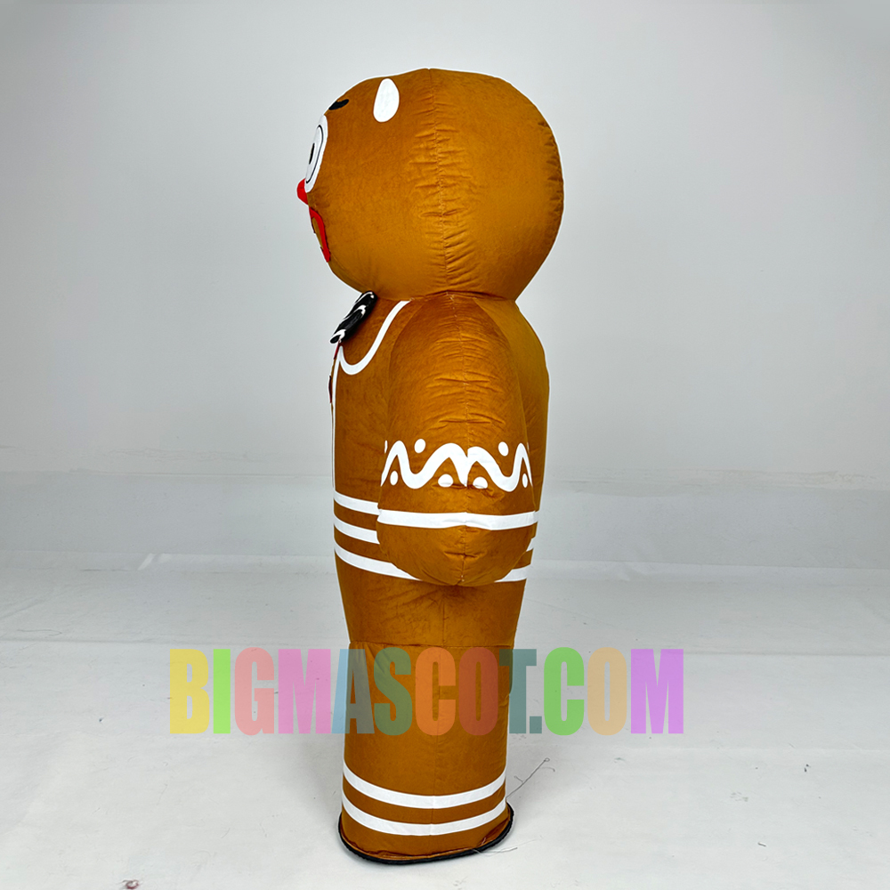 Adult Inflatable Gingerbread Man Costume Merry Christmas Claus for Holiday and Promotion Use