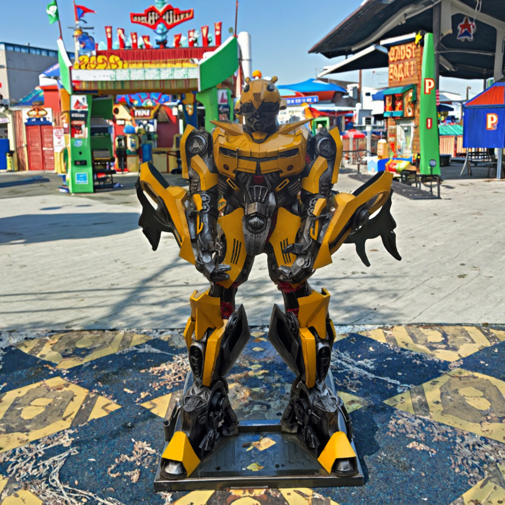 Camaro Bumblebee Transformers Realistic Adult LED Robot Costume Party Mascot Suit with Illuminated Dance Robot Features,Big Mascot,Realistic Adult LED Robot Costume Party Mascot Suit with Illuminated Dance Robot Features