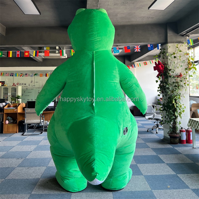 Inflatable Dinosaur Dragon Mascot Costume King Kong Black Macotte Christmas Halloween for Adult