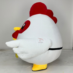 Inflatable Adult Rooster Chicken Mascot Costume Cartoon Character Animal Design Unisex Easter Halloween Costume Happy Sky Brand