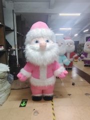 Green Inflatable Santa Claus Snowman Mascot Costume Adult Fancy Dress Christmas Party Kawaii Carnival Costumes
