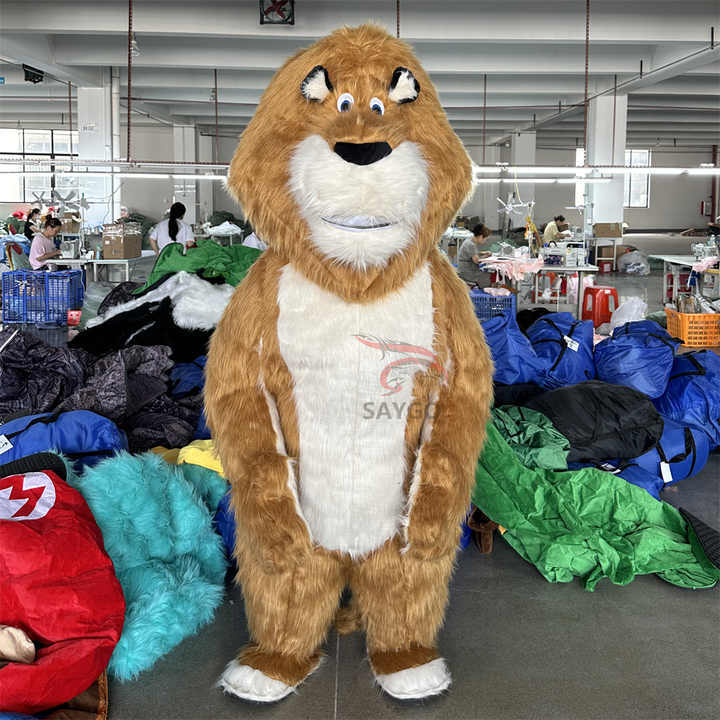 Inflatable Walking Advertising Bear Mascots Hand Drawn Wedding Decoration Inflatable Animal Realistic Lion Costume for Adults