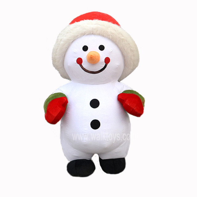 Manufacturer Custom Inflatable Mascot Costume Snowman Funny Cosplay Costume for Party