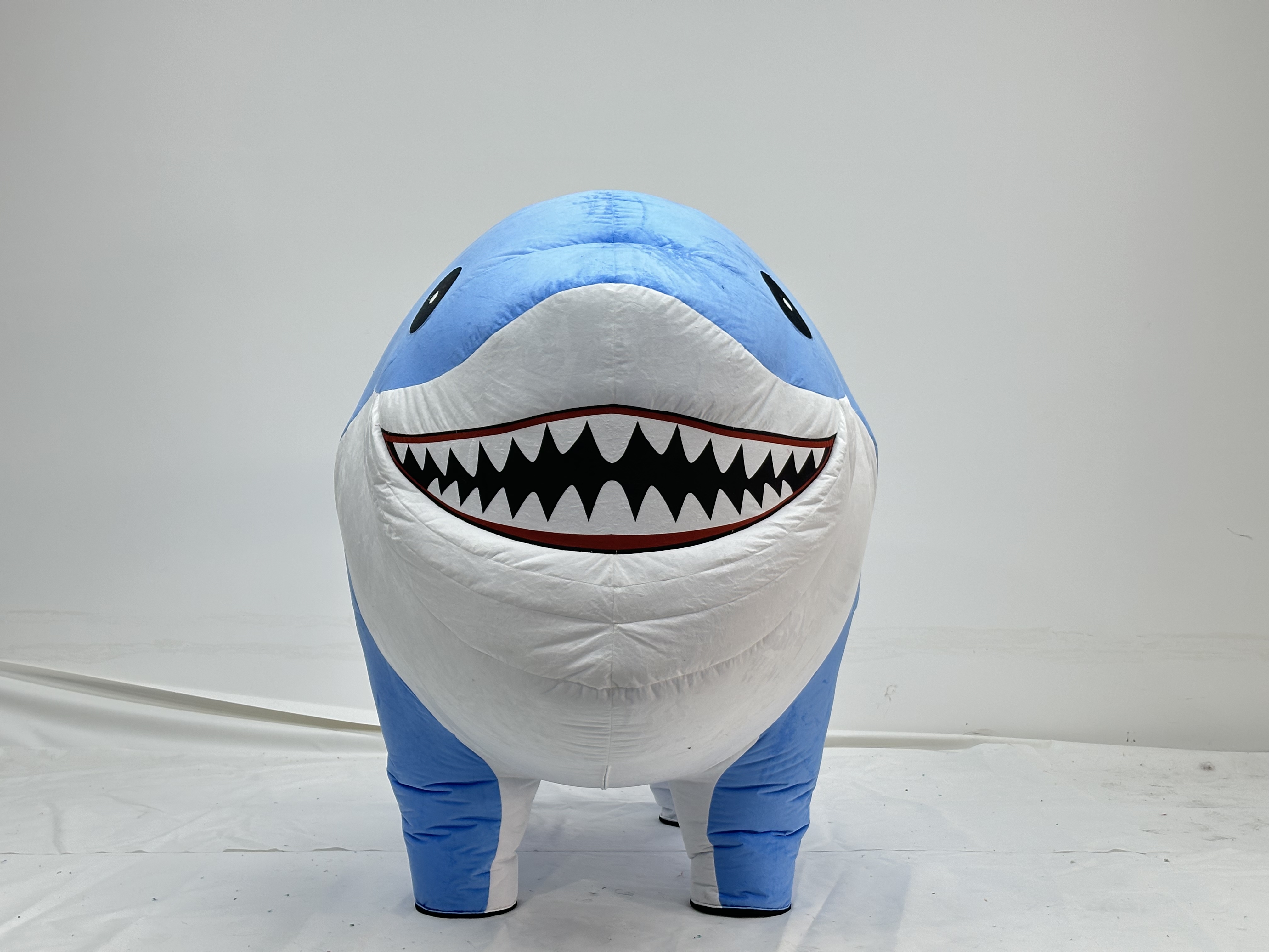 Walking Effect Adult Inflatable Shark Costume for Entertainment 2m Giant Shark Fancy Dress Costume Sale