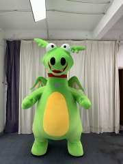 Wholesale 2.6m Unisex Adult Inflatable Dragon Costume Furry Dinosaur Mascot for Cosplay PVC & Plush Anime Theme Party Use