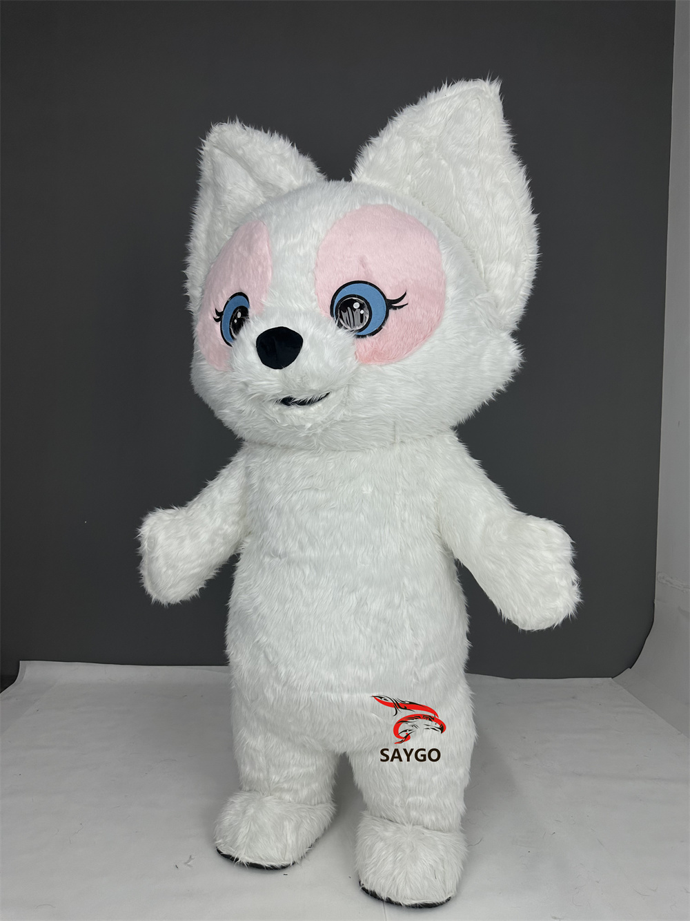 Linabell Unisex Adult Inflatable Fox Costume Halloween Cosplay Kits Cute Carnival Animal Walking Suit Cloth Blow Giant Mascot