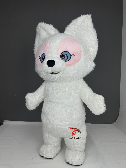 Linabell Unisex Adult Inflatable Fox Costume Halloween Cosplay Kits Cute Carnival Animal Walking Suit Cloth Blow Giant Mascot