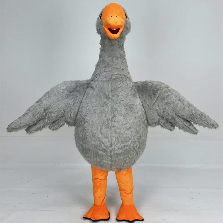 Goose Gray Swan Mascot Costume Adults Plush Furry Inflatable Animal Dress Suit Halloween Party Outdoor Advertising Party Cosplay