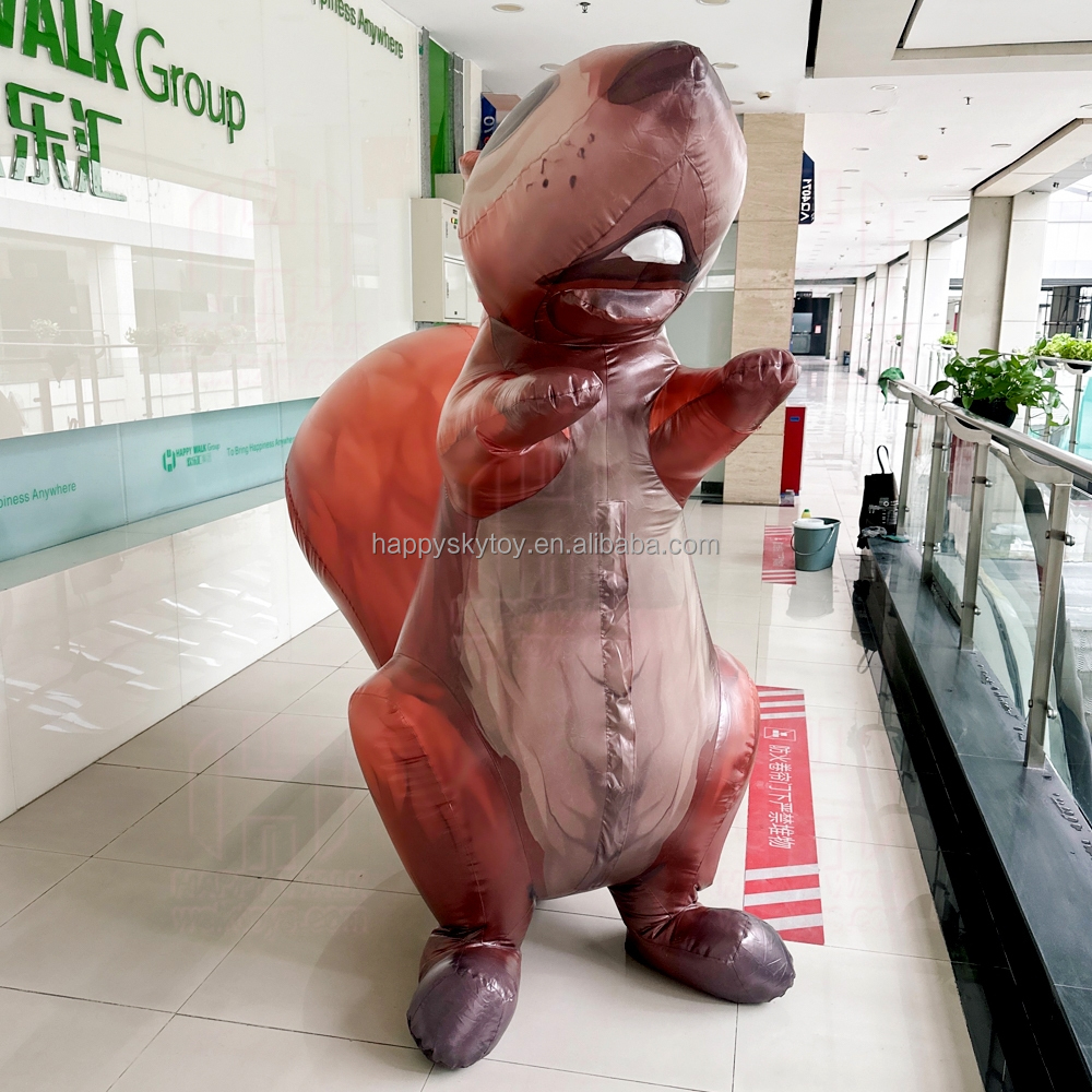 Giant Advertising Adults Animal Walking Costume Waterproof Halloween Party Performance Cosplay Inflatable Squirrel Costume