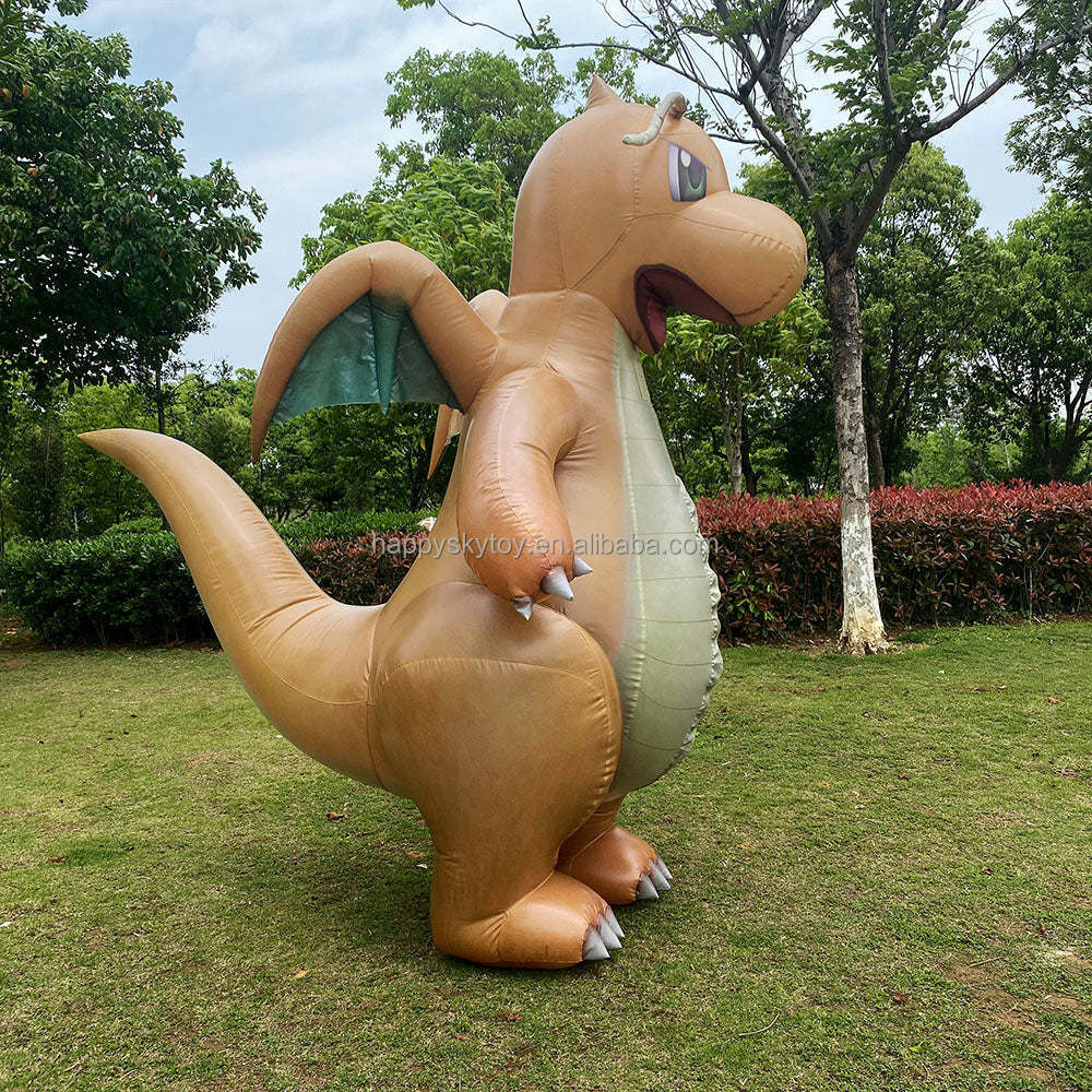 Inflatable Dragon Dinosaur Costume Cartoon Animal Moving Walking Suit Advertising Mascot Realistic Inflatable Dragonite