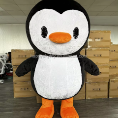 Lovely Unisex Inflatable Giant Penguin Mascot Costume Cute Adult Dance Costume for Christmas Halloween Parties Cosplay Costume