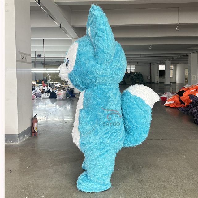 Clever Linabell Fox Costume for Kids Park Lena Bell Mascot Costume in Furry Material Inflatable 2.6m