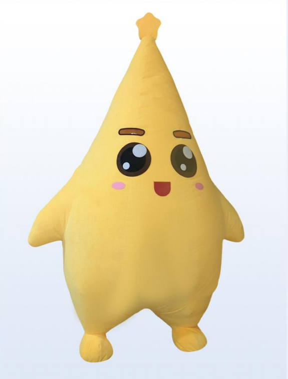 Big Yellow Waterdrop Doll Inflatable Mascot Costume for Adults Festival Wear 2.2m 2.6m Tall Doll Inflatable Clothings
