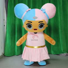 Promotion Commercial Cartoon LOL Girl Mascot Costumes Cosplay TV&Movie Mascot Costume Party Dressing