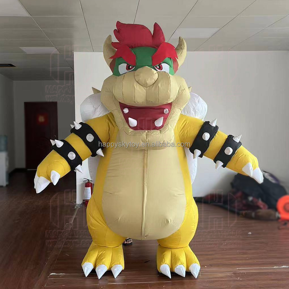 Realistic Chinese Dragon Mascot Costume Smooth Material Custom 2M Dinosaur Inflatable Mascot Costume