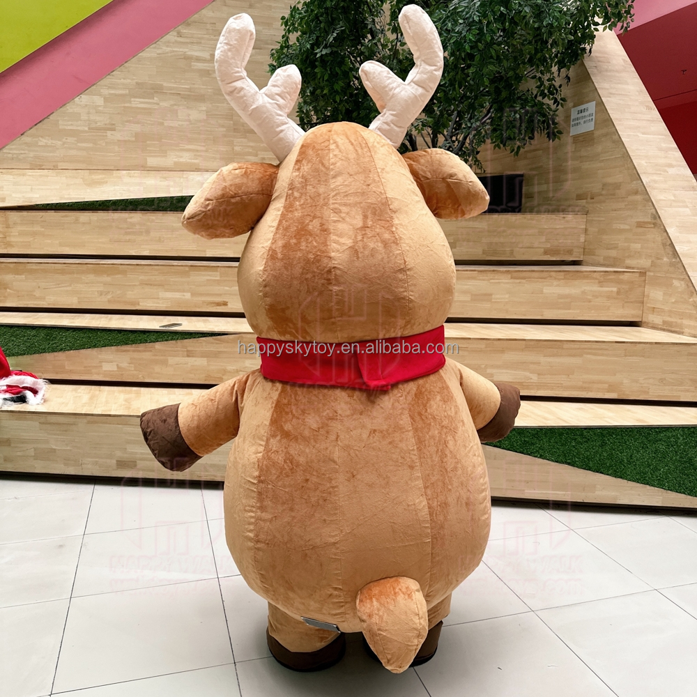 Happy Sky  Unisex Adult Deer Animal Inflatable Mascot Costume for Halloween/Christmas Fancy Dress Cosplay
