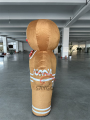 Giant Walking Cartoon Gingerbread Man Mascot Costume Inflatable Christmas Party Cosplay Fancy Dress New Year Festival Event