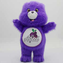 2m rainbow Bear Purple Color Inflatable Care Bear Theme Party Kids Running Inflatable Fur Plush Mascot Costume Care Bear