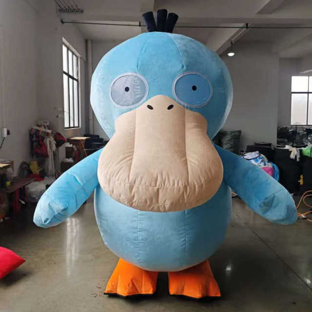 Parade Walking Cosplay Costumes 2.2m 2.6m Psyduck Inflatable Platypus Mascots Suit for Events Advertisement Performance