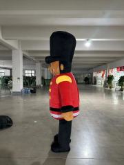 Christmas Festival Walking Inflatable Nutcracker Mascot Costume Cartoon Character Soldier Mascot Suit for Stage Performance