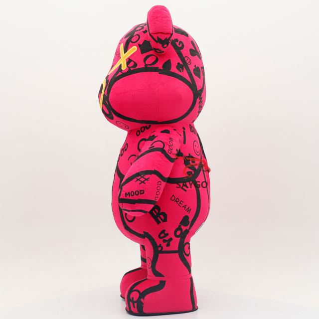 OEM Giant Red Inflatable VIOLENT Bear Mascot Costume Mascotte Animal Cosplay Panda Bear Fursuit Cosplay Furry Suit for Adult