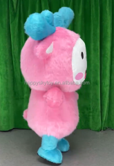 Anime Cosplay Mascot Costume Cartoon Character Deer pink Inflatable Clothing for Adults Birthday Party Dress 2.2m Mascots Suit