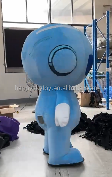 Party Dress Robot alien Customize for Brand Business Advertising 2m 2.6m Inflatable Plush Robot Mascot Costumes Clothes