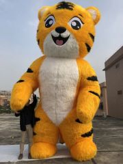 Unisex Plush Cartoon Character Anime Tiger Inflatable Mascot Costume for Adult Carnival Use