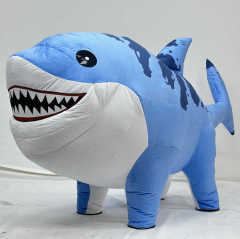Walking Effect Adult Inflatable Shark Costume for Entertainment 2m Giant Shark Fancy Dress Costume Sale