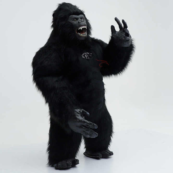 Hot Sale Giant Black Gorilla Inflatable Mascot Costume Long Fur Party Blower Standing King Kong Inflatable Costume Giant Animal,Big Mascot,Hot Sale Giant Black Gorilla Inflatable Mascot Costume Long Fur Party Blower Standing King Kong Inflatable Costume Giant Animal