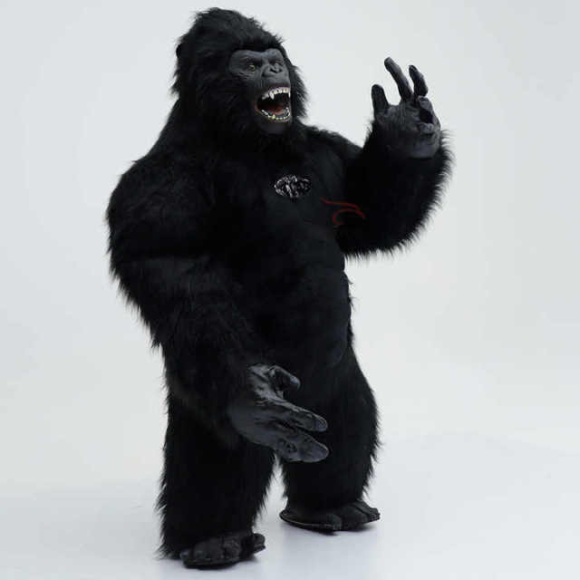 Hot Sale Giant Black Gorilla Inflatable Mascot Costume Long Fur Party Blower Standing King Kong Inflatable Costume Giant Animal,Big Mascot,Hot Sale Giant Black Gorilla Inflatable Mascot Costume Long Fur Party Blower Standing King Kong Inflatable Costume Giant Animal