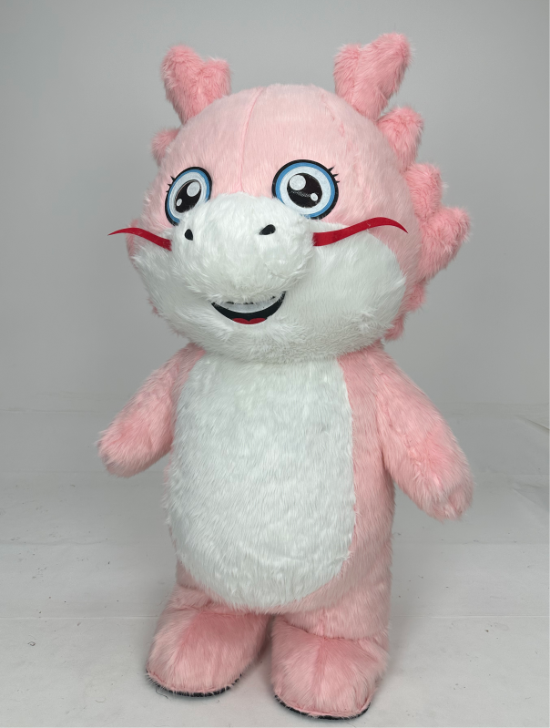 Pretty Quality Furry Plush Dragon Mascot Costume for Adults Cosplay Wear 2.2/2.6m Performance Inflatable Dragon Mascot Costumes