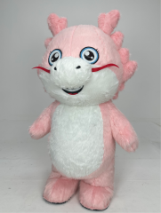 Pretty Quality Furry Plush Dragon Mascot Costume for Adults Cosplay Wear 2.2/2.6m Performance Inflatable Dragon Mascot Costumes