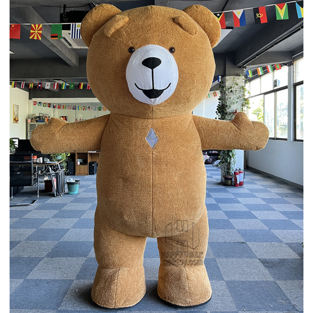 Custom 2m/2.6m Inflatable Giant Teddy Bear Mascot Costume Koala Walking Cosplay for Adults for Halloween Parties