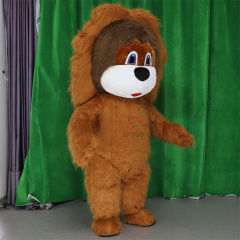 High Quality Inflatable 2m Realistic Walking Inflatable Christmas Clothing Lion Animal Mascot Costumes