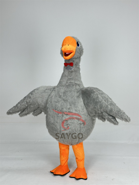 Goose Gray Swan Mascot Costume Adults Plush Furry Inflatable Animal Dress Suit Halloween Party Outdoor Advertising Party Cosplay