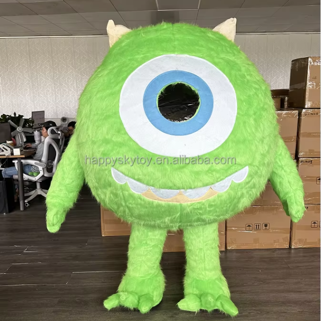 Hot Sale Unisex Sully Green Mascot Costume Inflatable Monsters Inc Adult Cartoon Character for Advertising Activity Rental