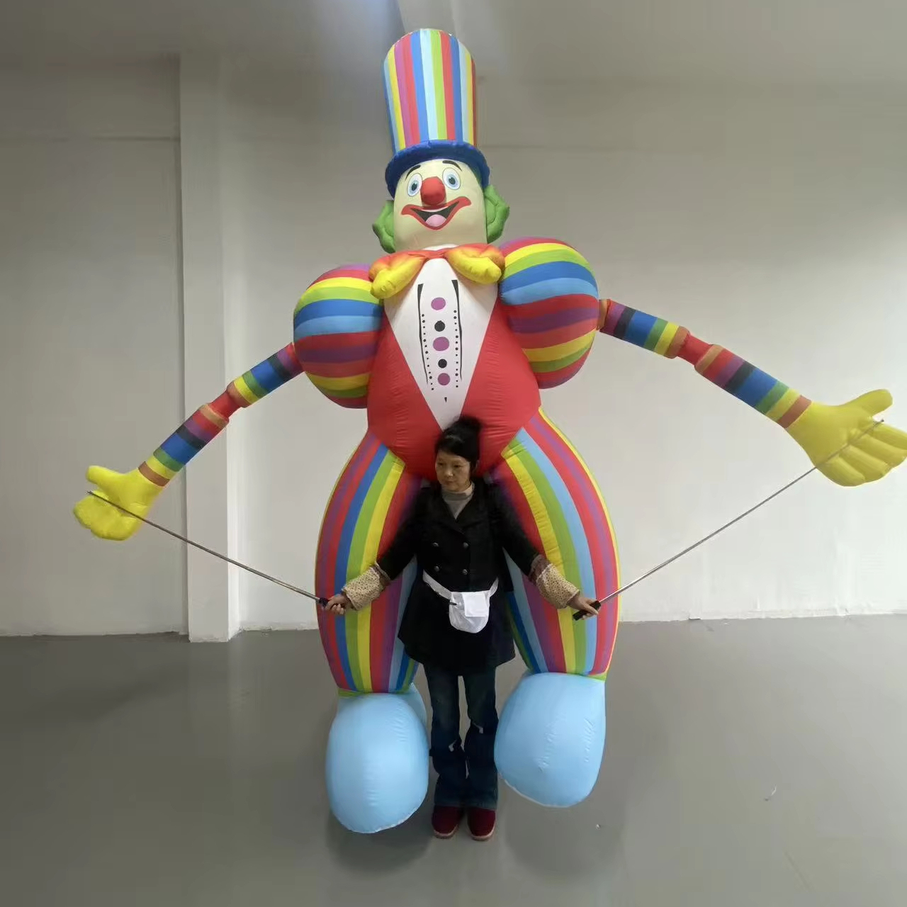 Cartoon Walking Clown Inflatable Model Main Park Clown Doll Inflatable Clothing Balllon for Parks