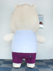 Wholesale Unisex Giant Inflatable Hippo Costume Cute Carnival Performance Mascot for Adult Cosplay OEM/ODM for Sale