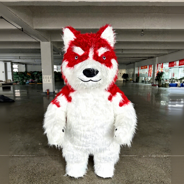 Hot Selling Inflatable Husky Dog Mascot Costume Cartoon Husky Walking Dog Costume on Sale Inflatable Husky Costume Mascot