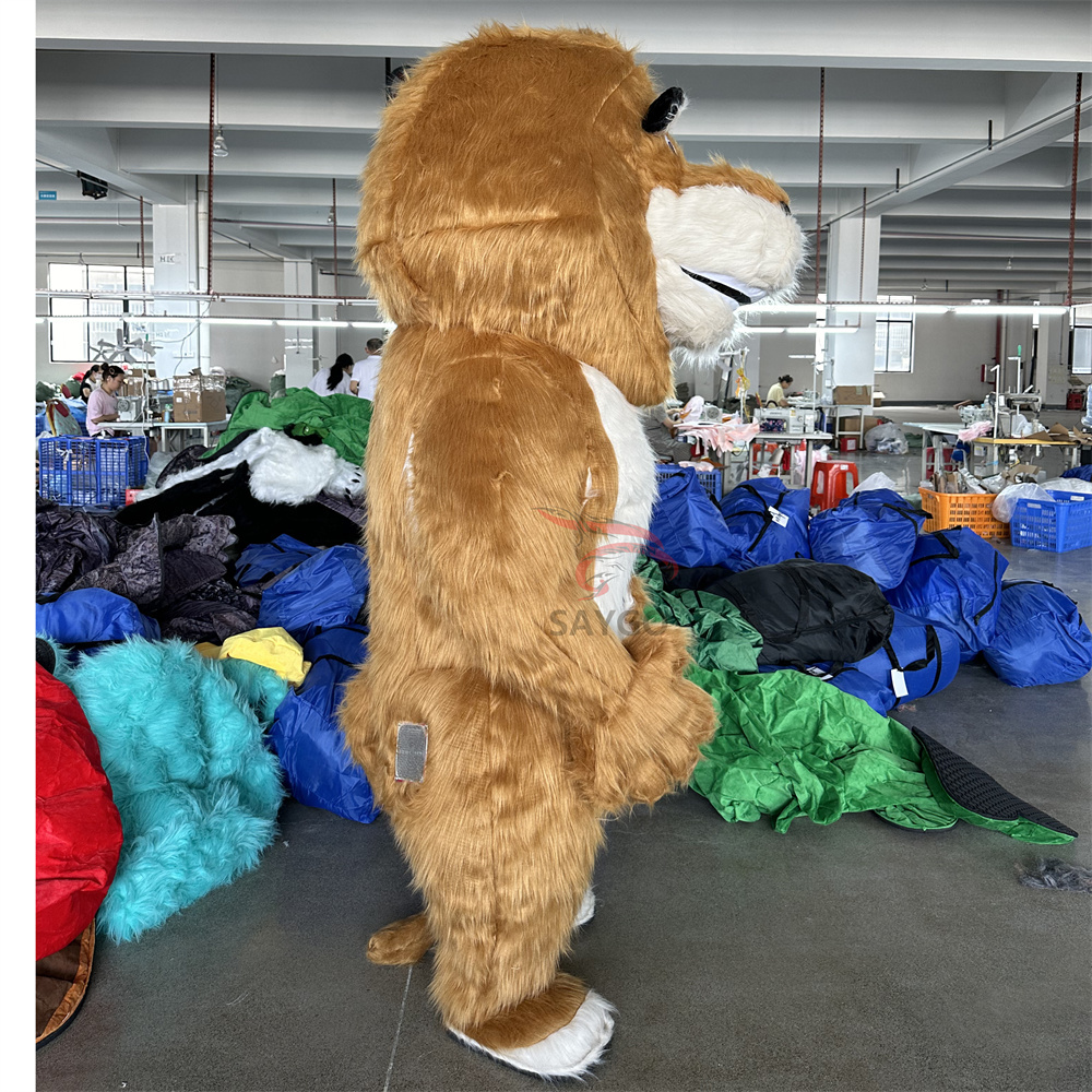 Inflatable Walking Advertising Bear Mascots Hand Drawn Wedding Decoration Inflatable Animal Realistic Lion Costume for Adults