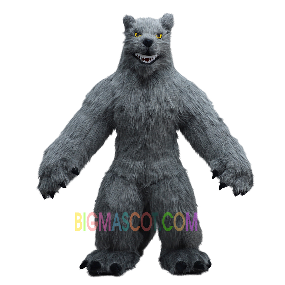 Wolf Animal Carnival Dress Suit Fur Costume Inflatable Mascot Costume for Christmas Plush Furry Party Wolf Mascot