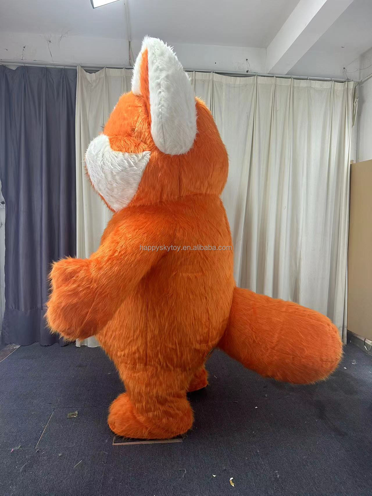 Air Blowing up Tolls 6.5ft Adult Inflatable Raccoon Cartoon Mascot Costume Fursuit Plush Raccoon Character Costume Suits Events